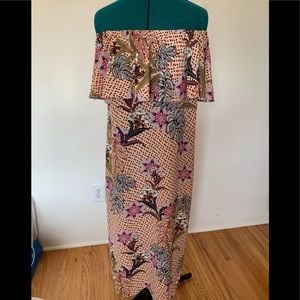 Zara floral off shoulders dress